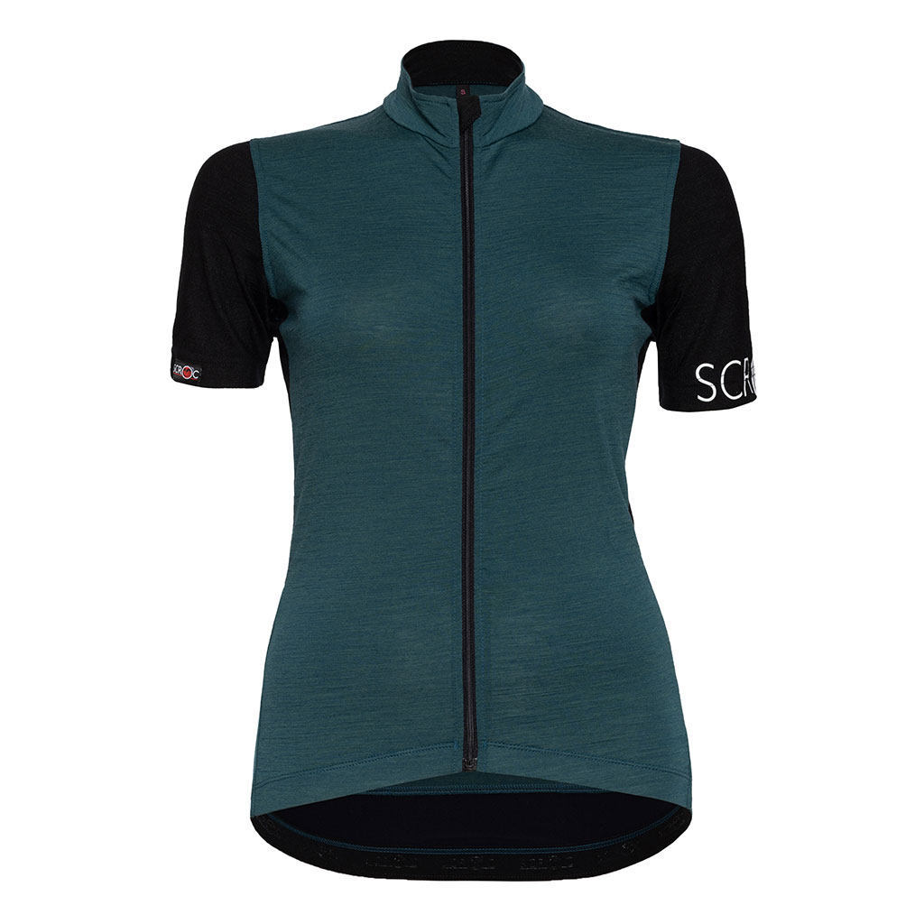 Merino Radtrikot Damen sMerino 160 Bike Trikot Pura w petrol von SCROC