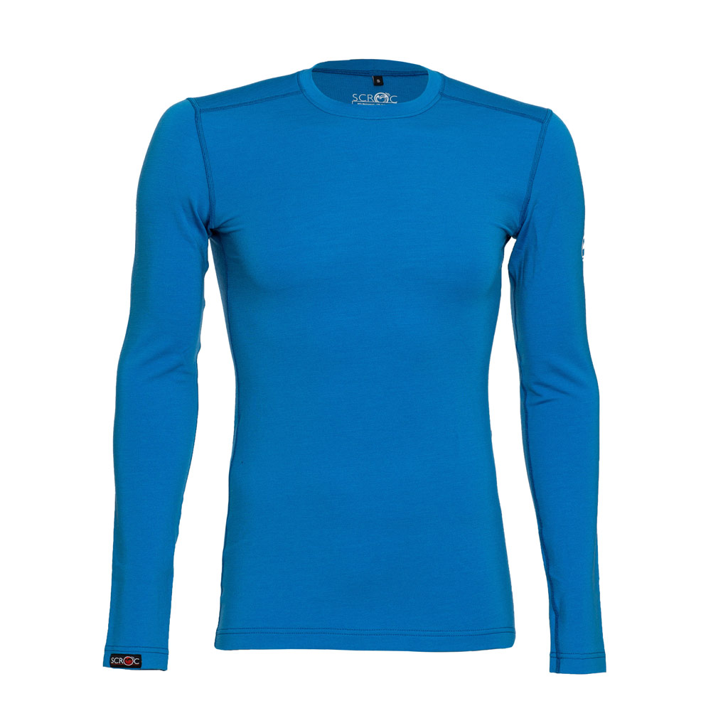 Merino Skiunterwäsche Herren sMerino 190 Shirt Junto langarm blau von SCROC