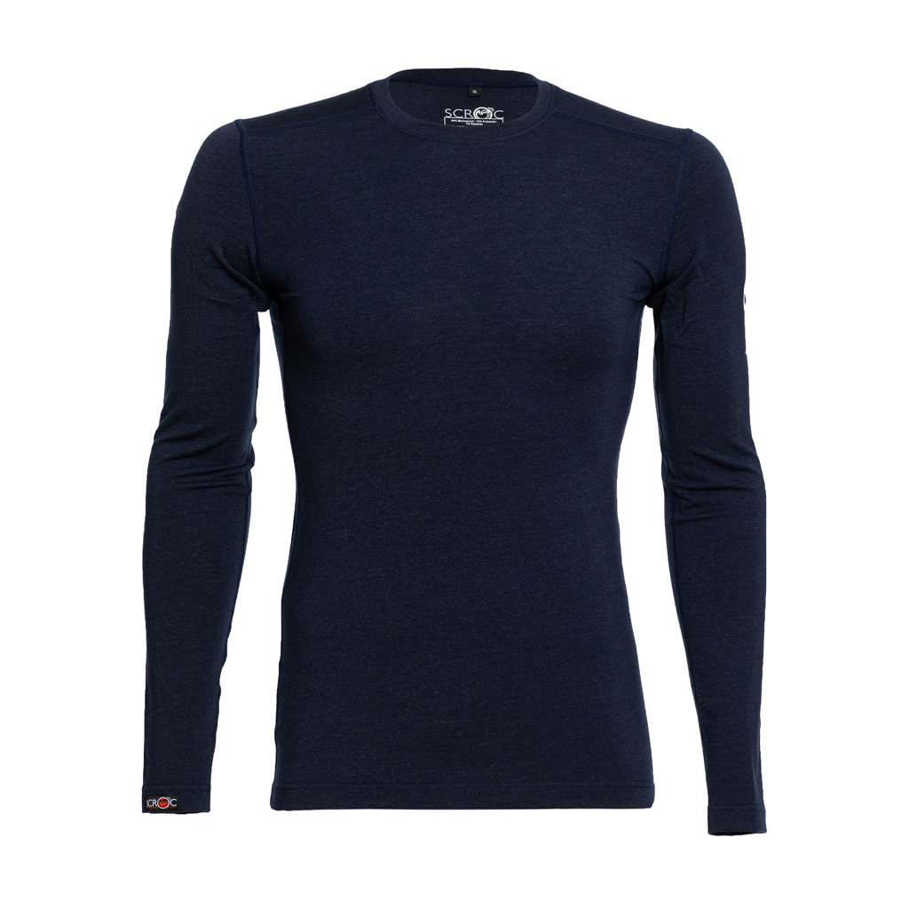 Merino Skiunterwäsche Herren sMerino 190 Shirt Junto langarm dunkelblau von SCROC