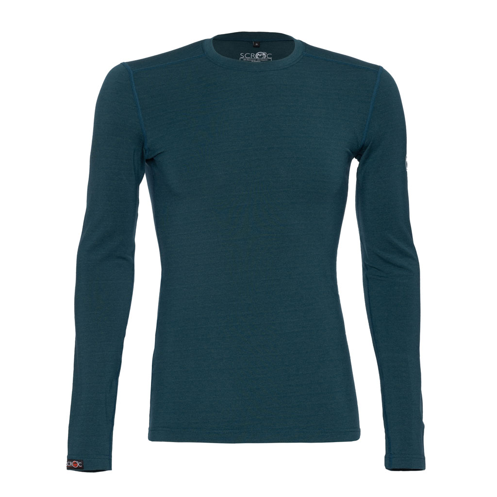 Merino Skiunterwäsche Herren sMerino 190 Shirt Junto langarm petrol von SCROC