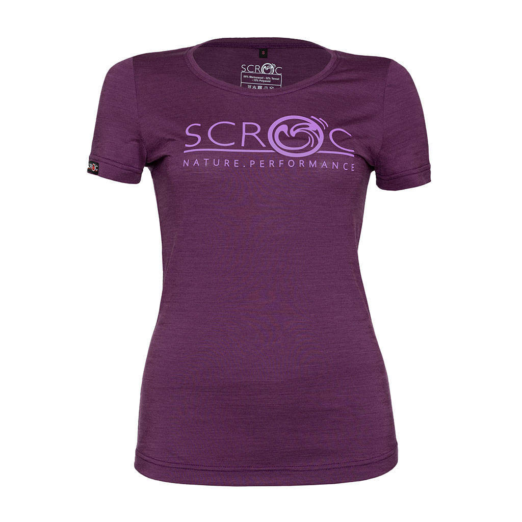 sCool Merino Shirt Peco w violett Damen von SCROC