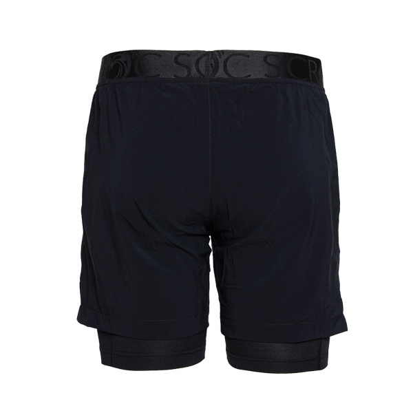 Die Innenhose der sCooltec Merino Trailshorts Arbo ist etwas länger geschnitten als die Überhose.