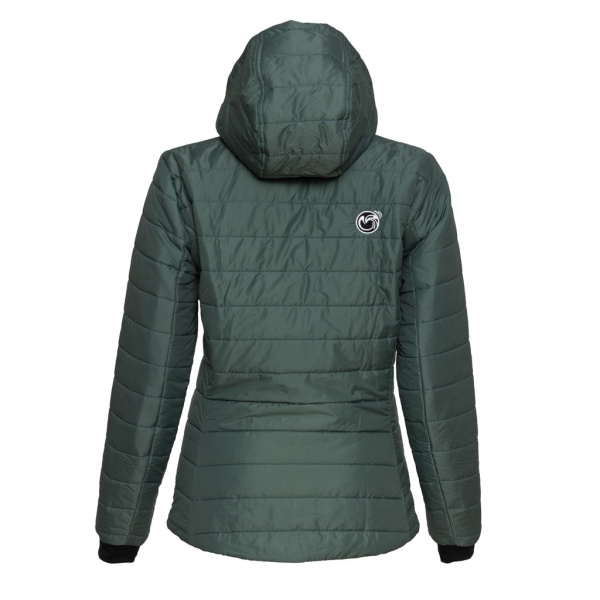 Rückansicht der sLoft Merino Jacke Plumo dunkler salbei für Damen von SCROC.