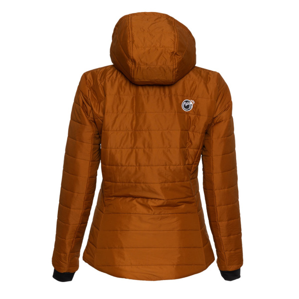 Rückansicht der sLoft Merino Jacke Plumo zimt für Damen von SCROC.