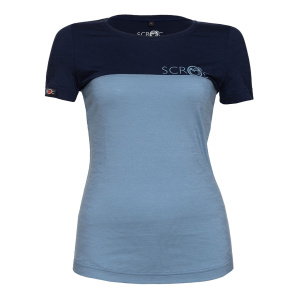 sMerino 155 Shirt Teo w eisblau (oben dunkelblau) für Damen von SCROC.