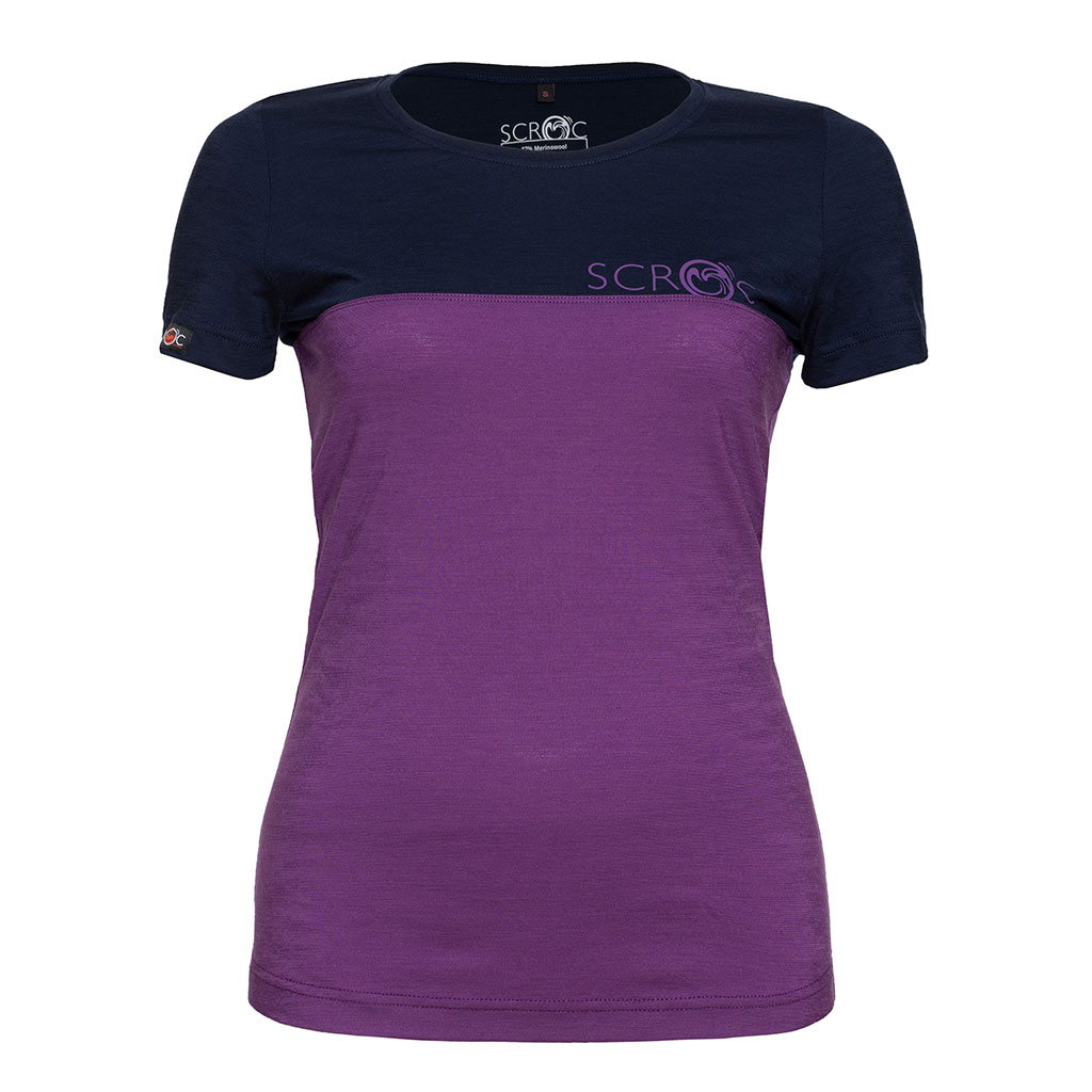 sMerino 155 Shirt Teo w violett Damen von SCROC