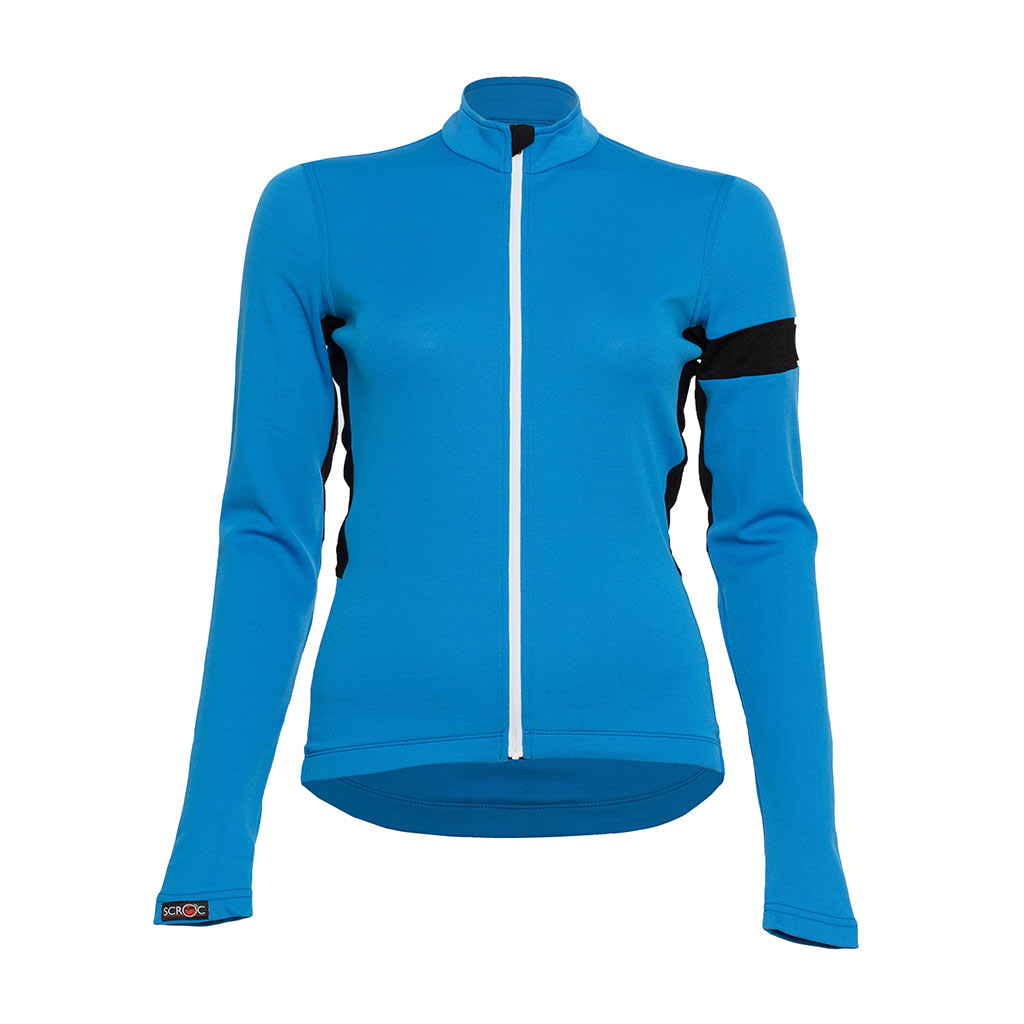 sMerino 160 Bike Trikot Devi langarm w blau Damen von SCROC