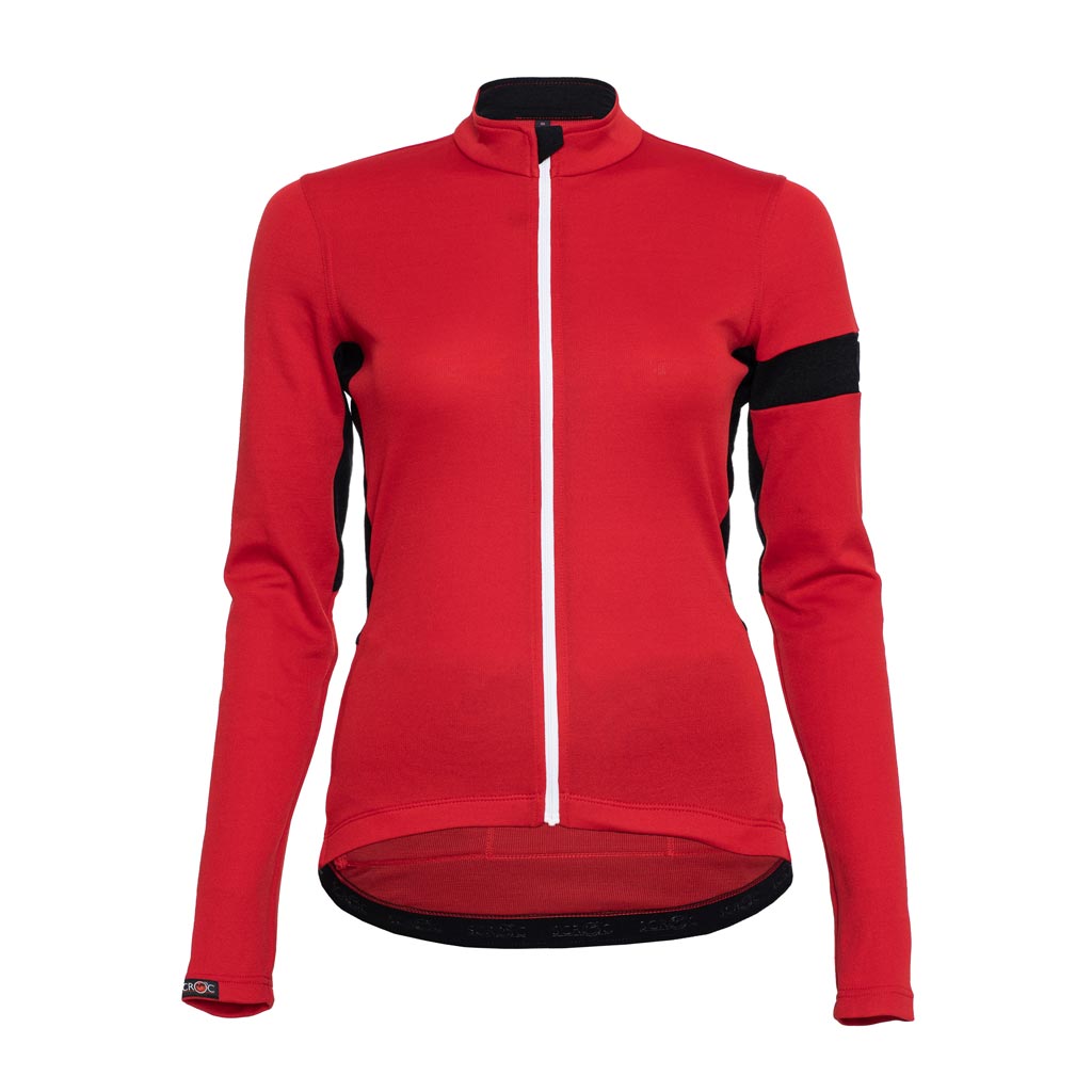 sMerino 160 Bike Trikot Devi langarm w rot Damen von SCROC