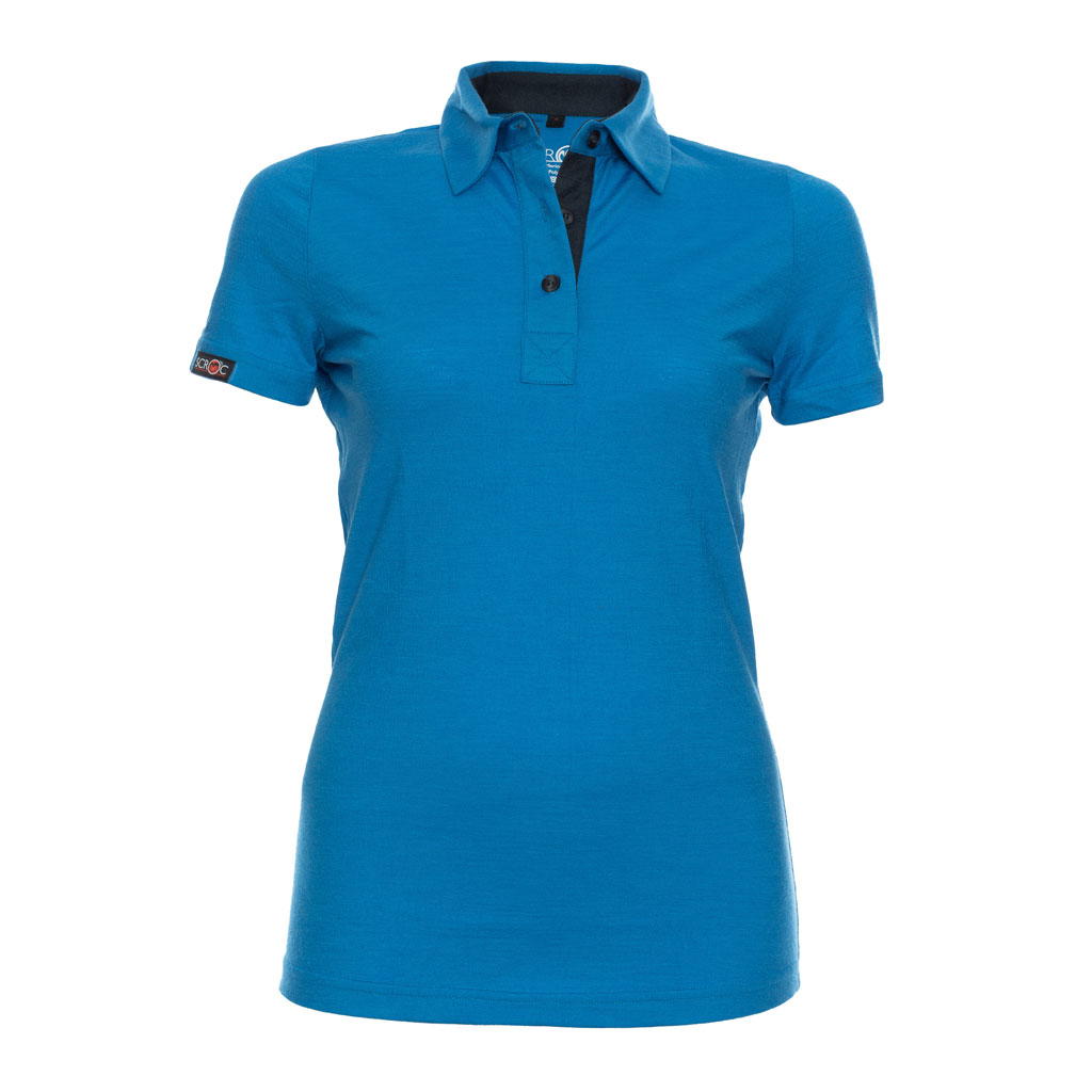 sMerino 160 Polo Solida w blau Damen von SCROC