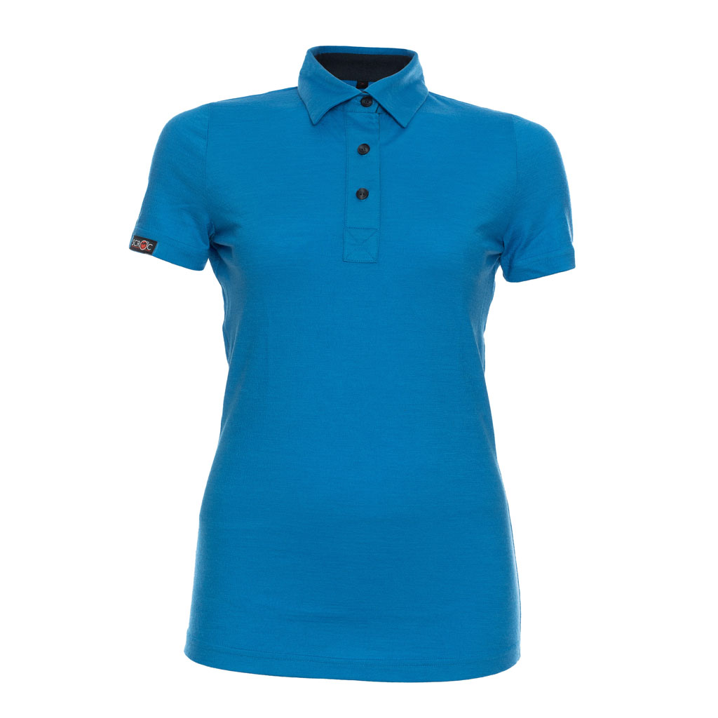 sMerino 160 Polo Solida w blau Damen von SCROC