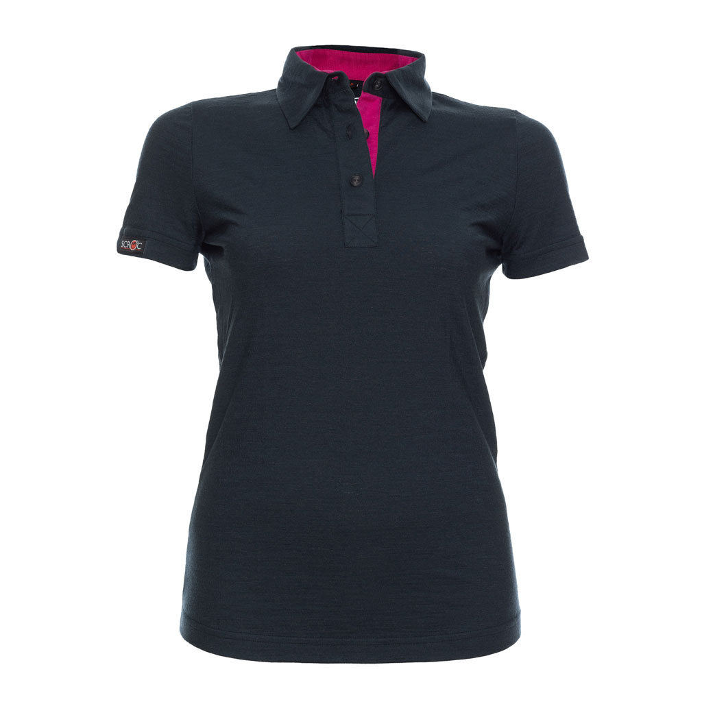 sMerino 160 Polo Solida w graphite Damen von SCROC