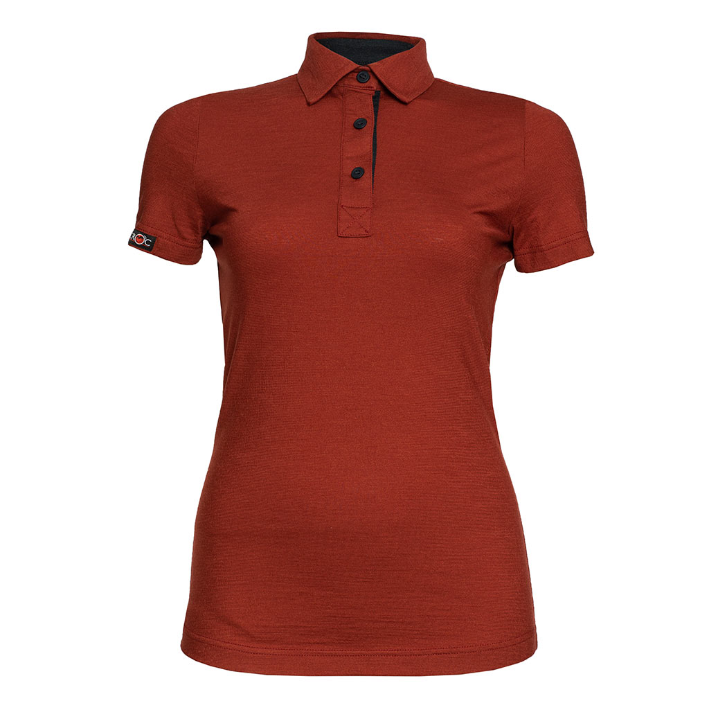 sMerino 160 Polo Solida w rostbraun Damen von SCROC