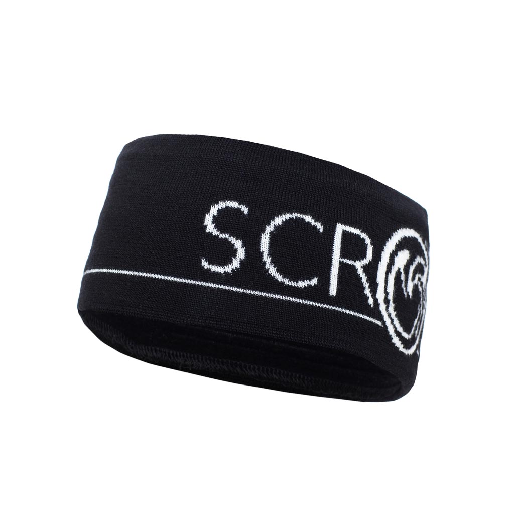 sMerino 190 Stirnband Dika schwarz Damen und Herren von SCROC