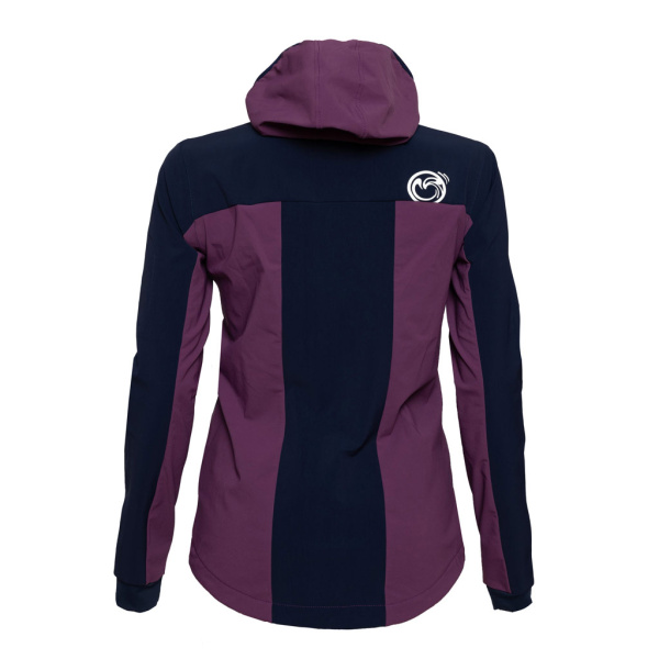 Die sWooltec Merino Jacke Tigo w violett Damen ist mit Membran verstärkt.